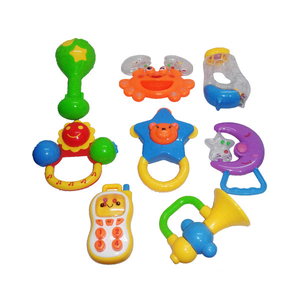 جغجغه بیبی مدل baby toys مجموعه 8 عددی