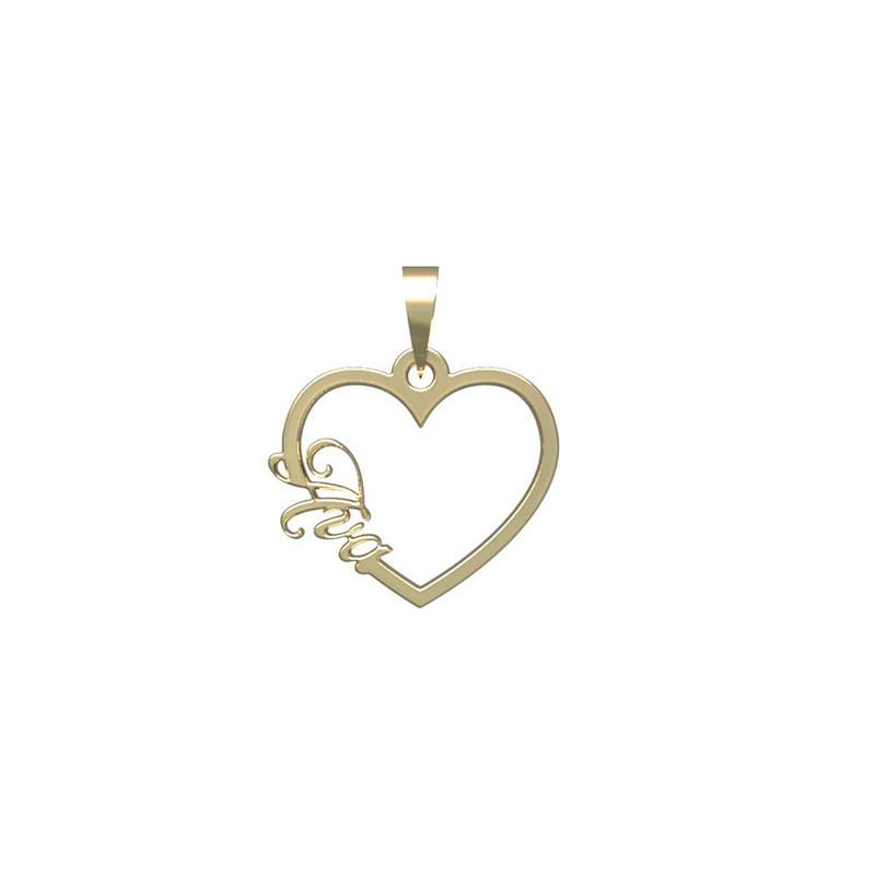 آویز گردنبند طلا 18 عیار زنانه مدوپد مدل اسم آوا ava کد PB1-10042