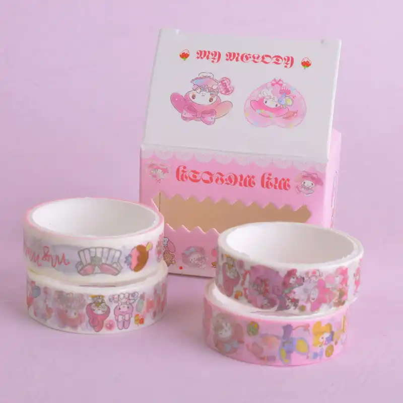 چسب نواری مدل واشی طرح ملودی عرض 1.5 سانتی متر بسته 4 عددی