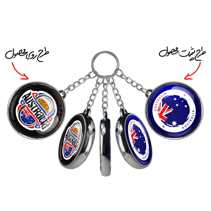 جاکلیدی خندالو طرح پرچم استرالیا مدل دوطرفه کد 2062220625