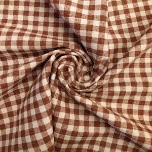 پارچه آشپزخانه عرض 1.4 متر 
صنایع نساجی گلچهر مدل چهارخانه رنگ شکلاتی