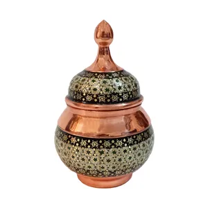 قندان مسی خاتم کاری کد AG001