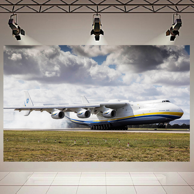 تابلو بوم مدل چرم مخمل طرح هواپیما Antonov An-225 کد AR5770