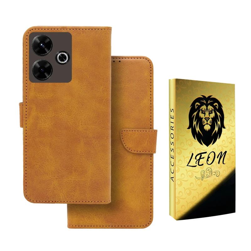 کیف کلاسوری لئون مدل Bors Oro مناسب برای گوشی موبایل شیائومی Redmi13