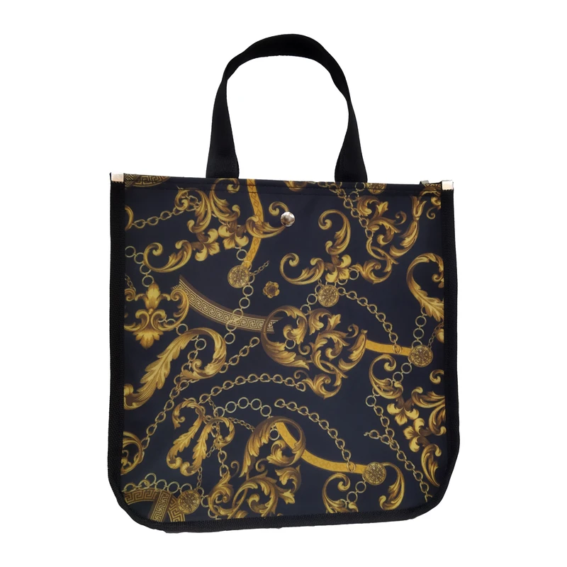 ساک دستی مدل دکمه‌ای طرح زنجیر