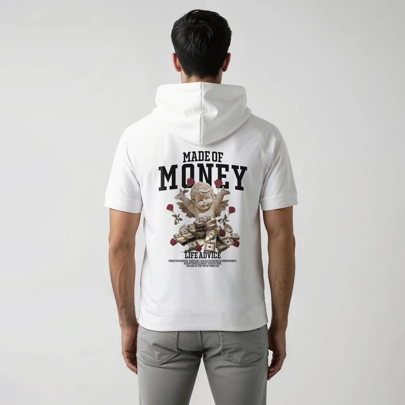 تی شرت کلاه دار مردانه مدل 14030703g