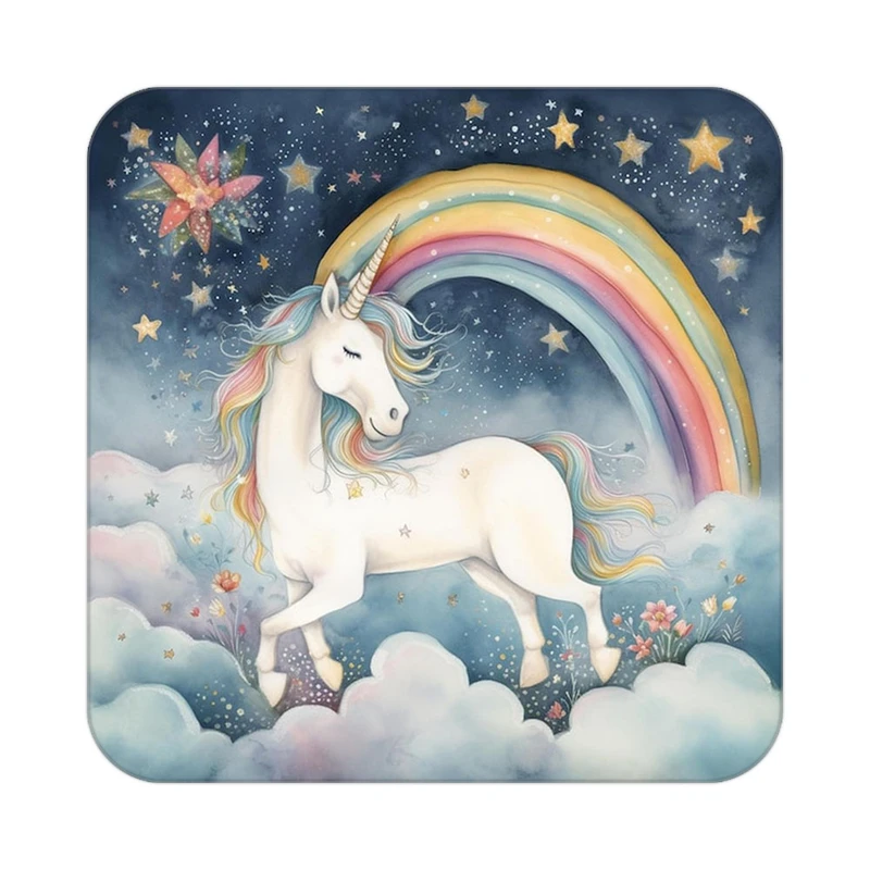 زیر لیوانی کاکتی طرح اسب تک شاخ و یونیکورن مدل mp31742