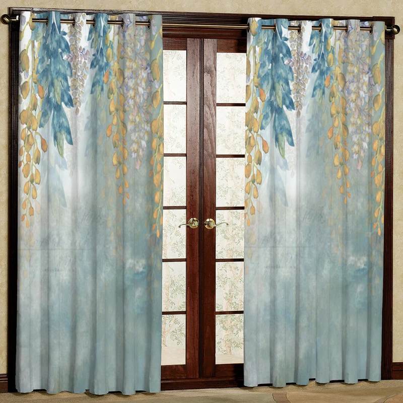 پرده مدل شاخه مخمل پانچی کد 4348R سایز 200x140 سانتی متر