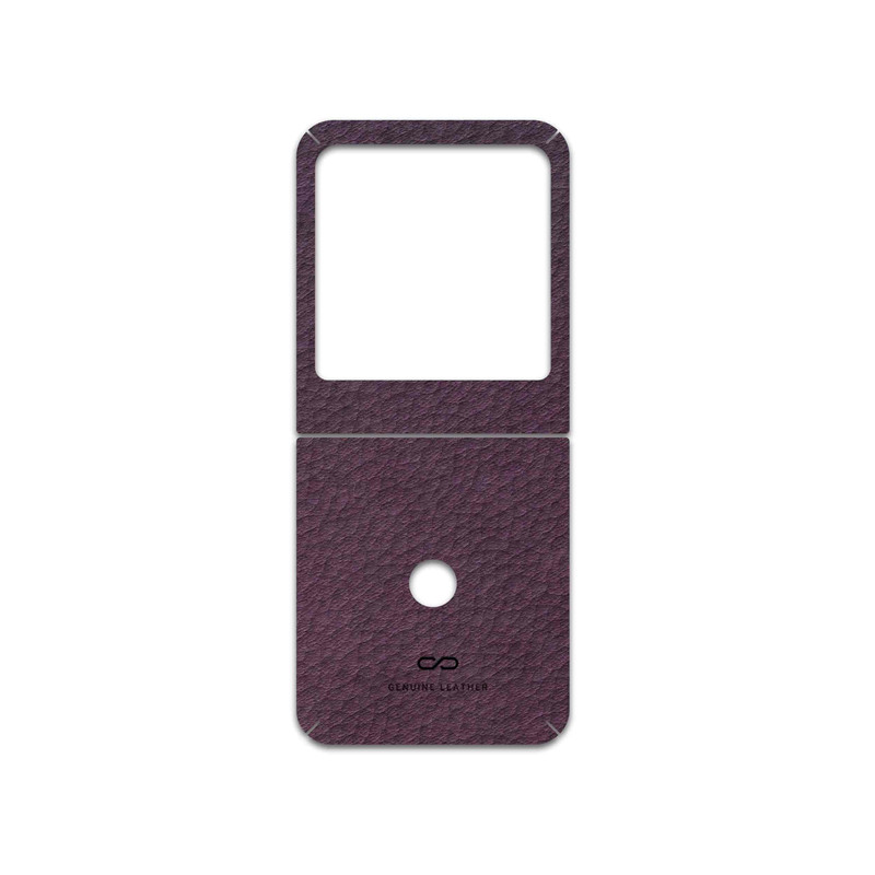 برچسب پوششی ماهوت مدل Purple-Leather مناسب برای گوشی موبایل موتورولا Razr 40 Ultra