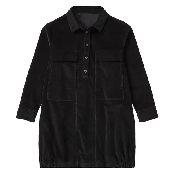 مانتو دخترانه هیپ اند هوپس مدل مخمل کبریتی 2025