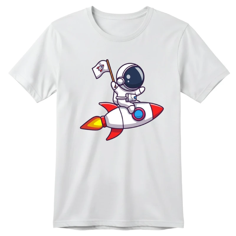 تی‌شرت آستین کوتاه بچگانه مدل فضانورد کد v23 
