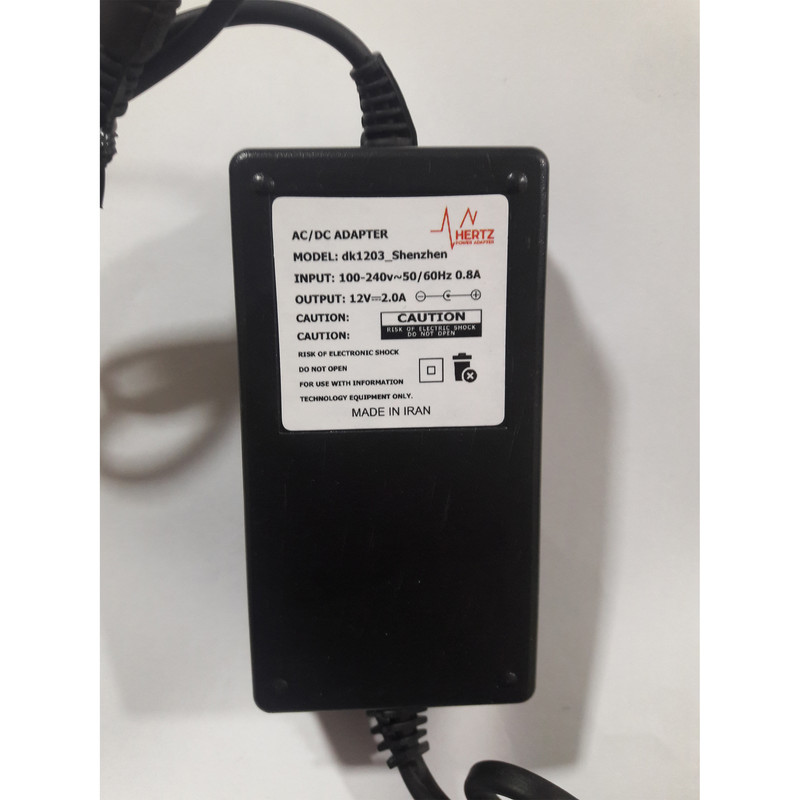 آداپتور 12 ولت 2 آمپر هرتز مدل CHST-122000 آداپتور 12 ولت 2 آمپر هرتز مدل CHST-122000