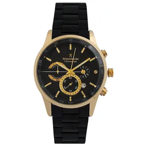ساعت مچی عقربه‌ای مردانه رومانسون مدل بندفلزی ضدآب کرنوگراف سه موتورفعال خاص کد 20125
