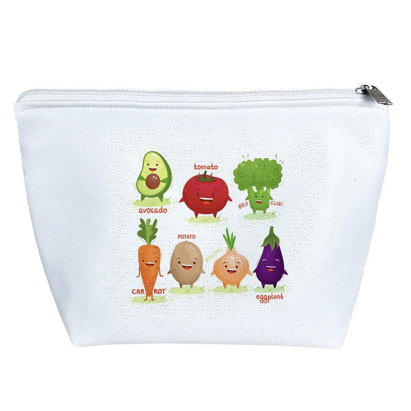 کیف لوازم آرایش دخترانه خندالو مدل سبزیجات بامزه کد 1744