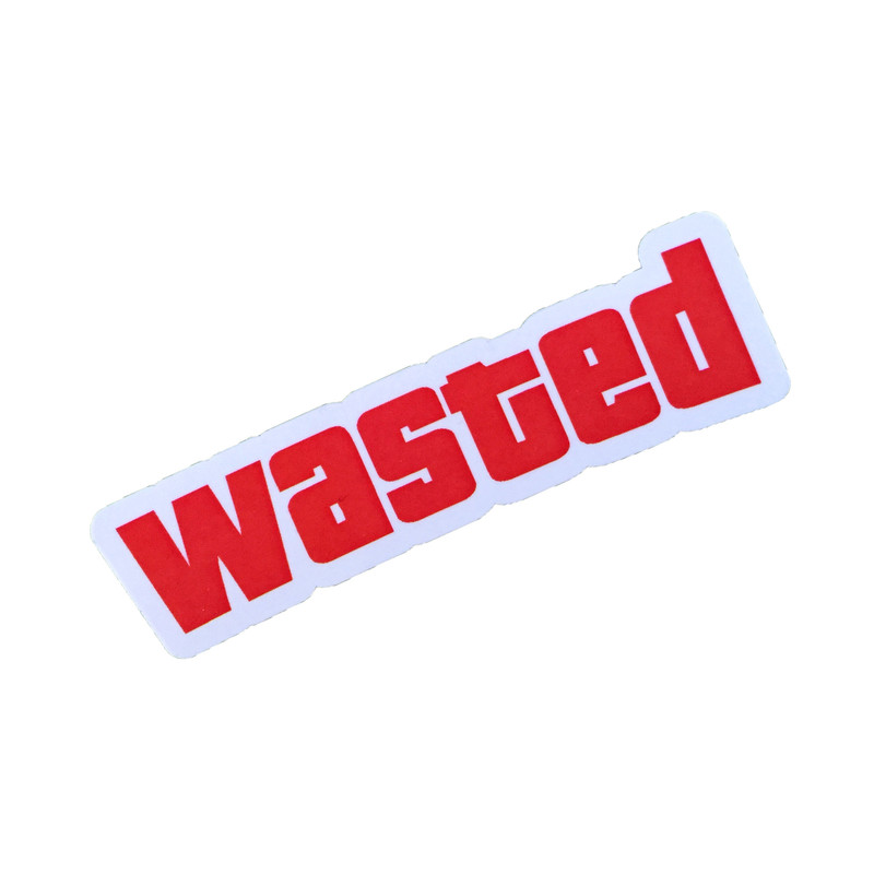استیکر لپ تاپ مدل Wasted کد 035