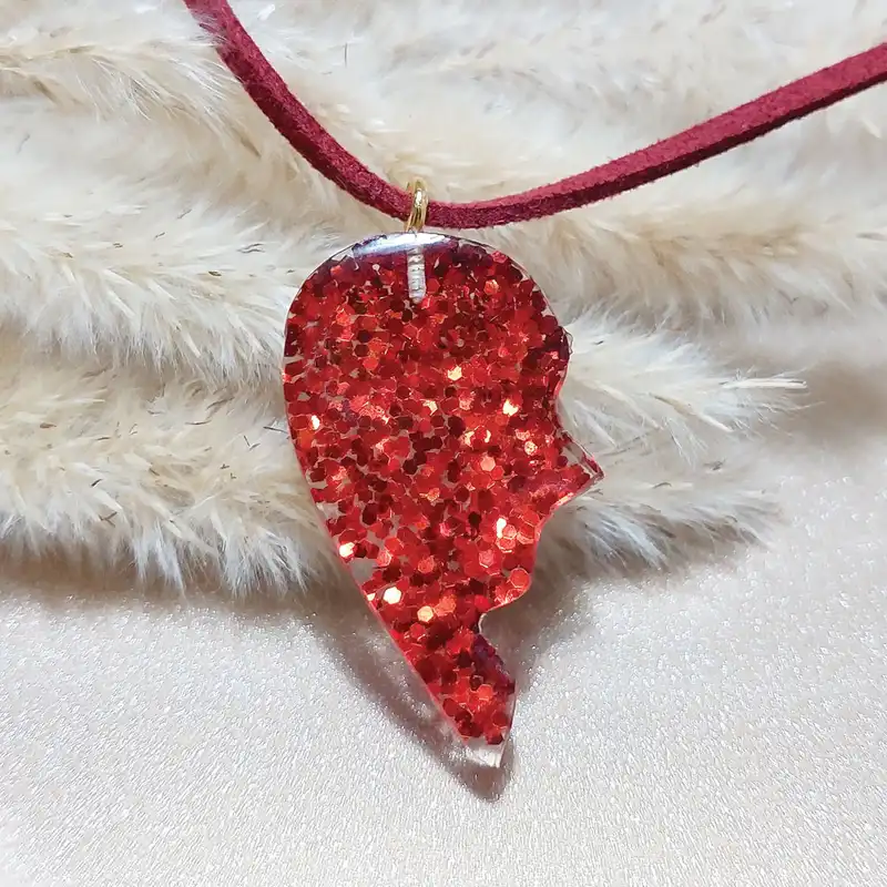 گردنبند مدل قلب شکسته کد P024