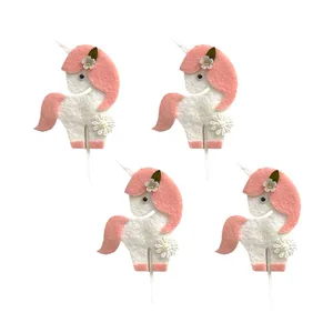 ابزار تزیین کیک طرح اسب شاخ دار مدل UniCorn-01 بسته 4عددی