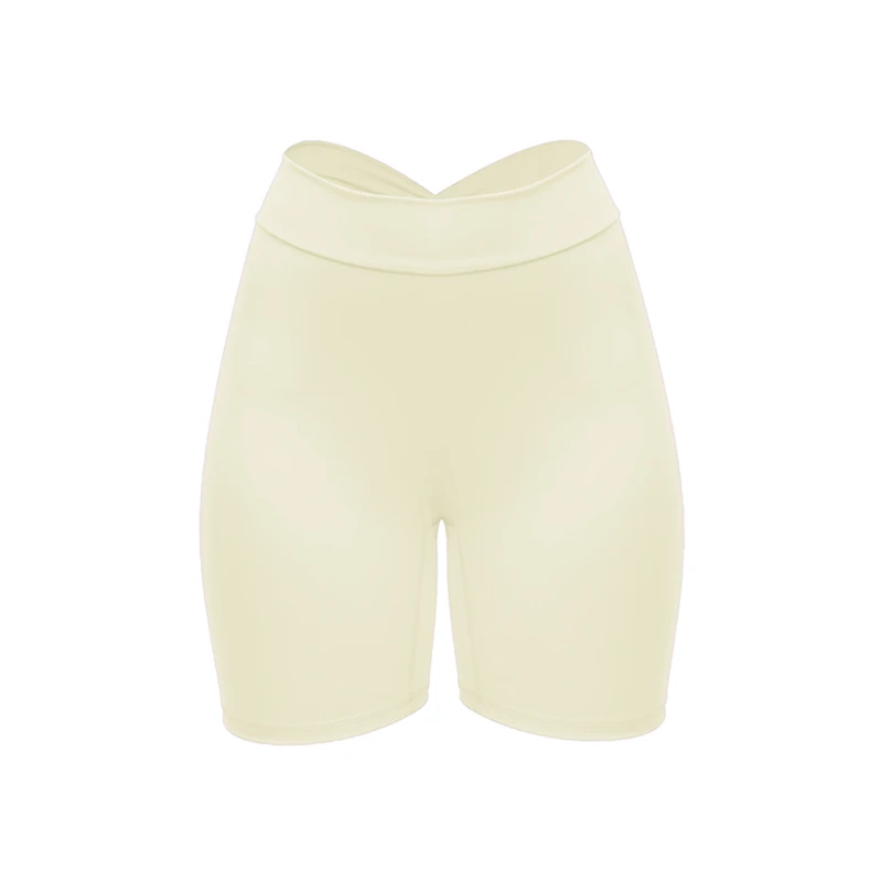 شلوارک ورزشی زنانه مدل فلامینگو پشت چین دار هفتی کد 2433