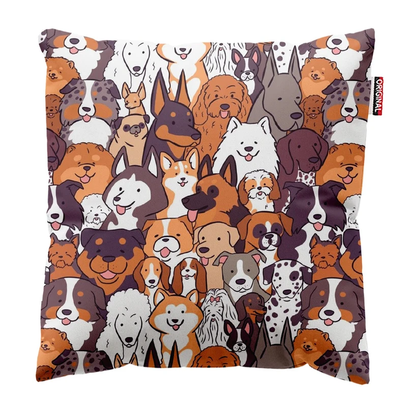   کوسن پاد آفرین طرح سگ های بامزه کد 3815 سایز 30*30 سانتی متر