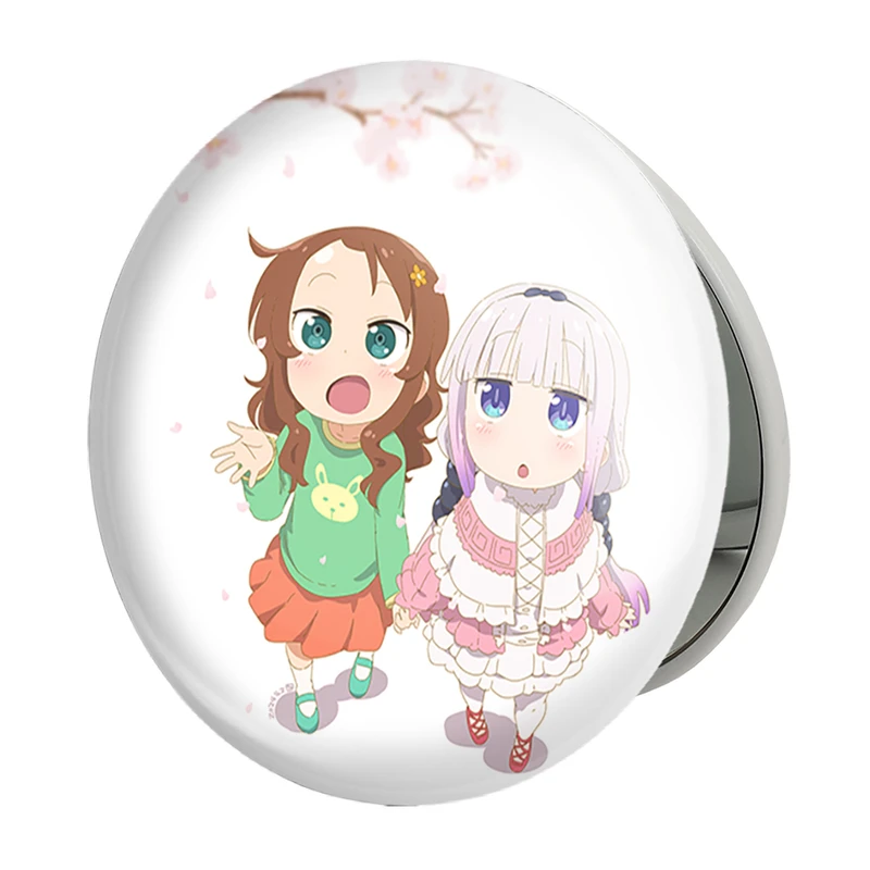 آینه جیبی خندالو طرح سایکاوا و کانا انیمه اژدهای خدمتکار کوبایاشی مدل تاشو کد 36275