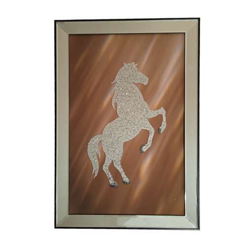 تابلو آینه کاری طرح اسب کد 001