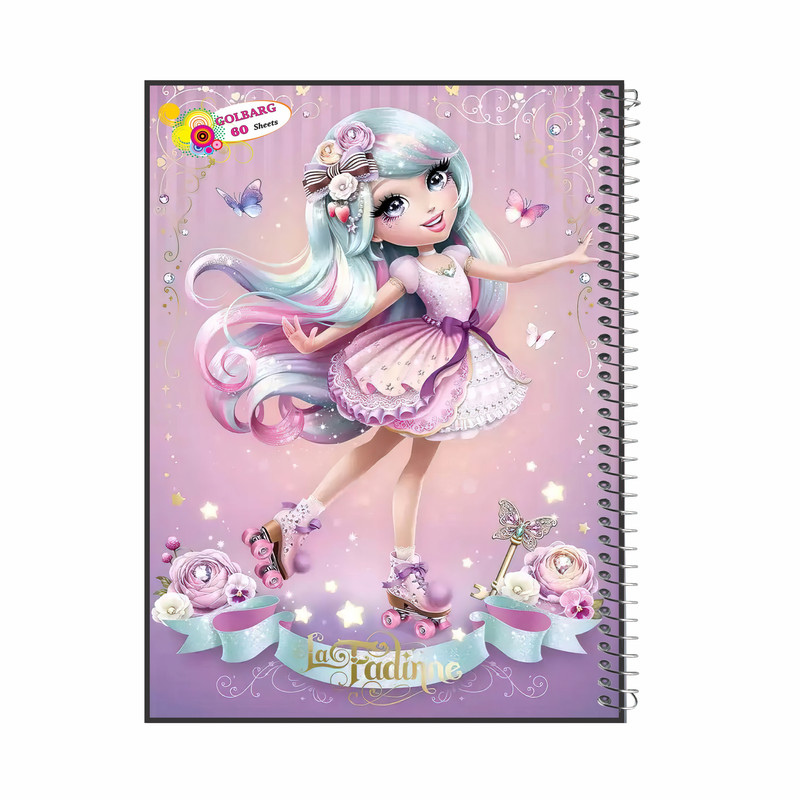 دفتر مشق 60 برگ گلبرگ طرح دخترانه لباس کد 444