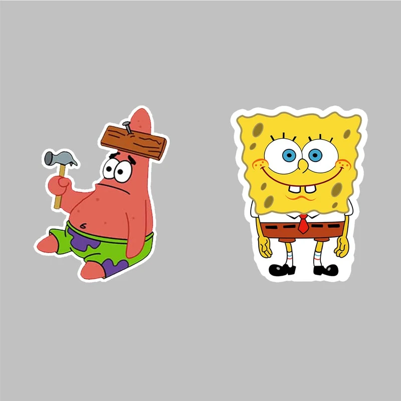استیکر لپ تاپ کارنیکا طرح باب اسفنجی و پاتریک مدل SpongeBob and Patrick-2222271  مجموعه 2 عددی