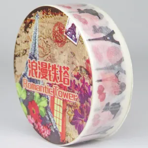 چسب نواری مدل فانتزی پاریس سگ ایفل کد 6954 LOVE عرض 1.5 سانتی متر