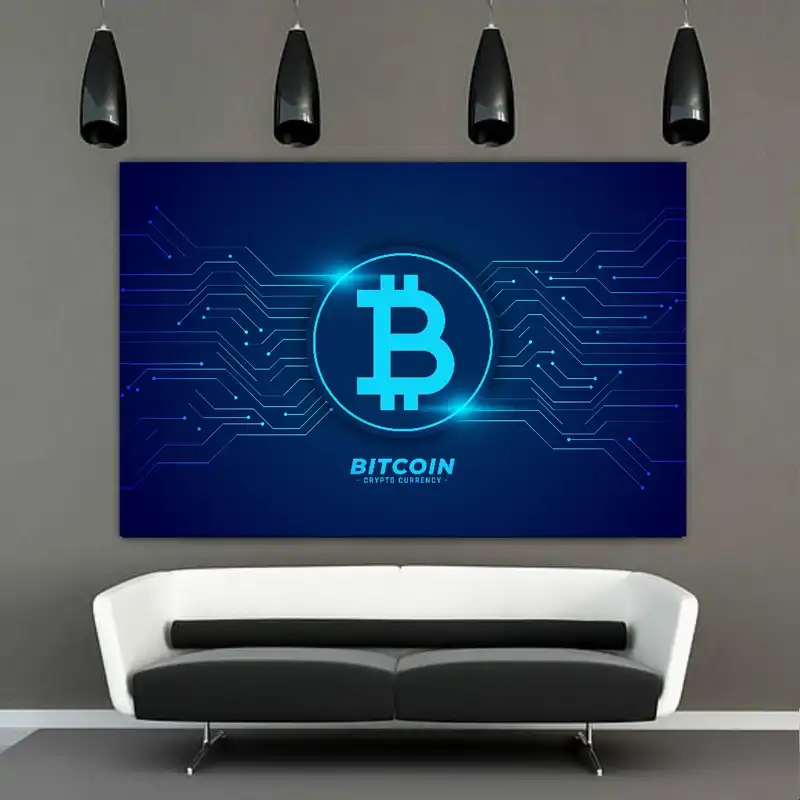 تابلو بوم طرح ارز دیجیتال مدل بیت کوین کد SDB4809