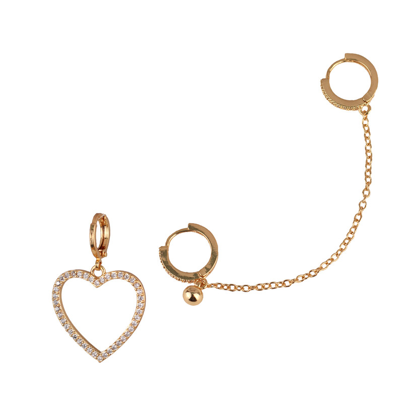 گوشواره زنانه وای اس ایکس مدل قلب کد G298