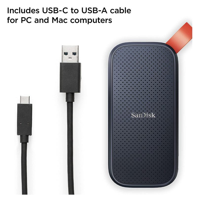 اس اس دی اکسترنال سن دیسک مدل PORTABLE E30 ظرفیت 1 ترابایت رابط USB 3.2 Gen2