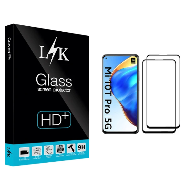 محافظ صفحه نمایش ال کی مدل Hard glass مناسب برای گوشی موبایل شیائومی Mi 10T Pro 5G بسته دو عددی