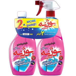 پک شیشه پاک‌ کن صورتی بوژنه حجم 1000 میلی‌ لیتر بسته 2 عددی