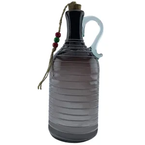 بطری شیشه ای طرح گرد نواری کد 638