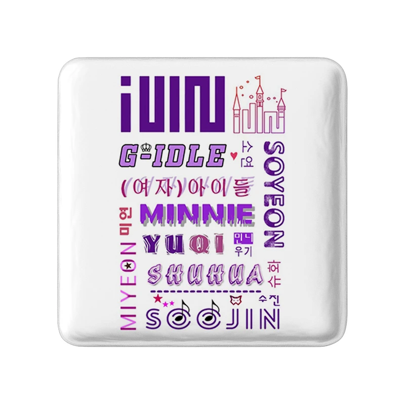 مگنت خندالو طرح گروه جی آیدل GIdle  مدل مربعی کد 19583