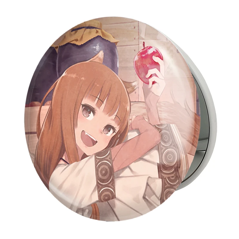 آینه جیبی خندالو طرح هولو انیمه ادویه و گرگ مدل تاشو کد 36093