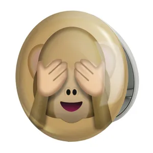 آینه جیبی خندالو طرح ایموجی مدل تاشو کد 24664 