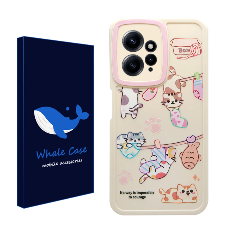 کاور وال کیس مدل گربه های بندباز مناسب برای گوشی موبایل شیائومی Redmi Note 12 4G