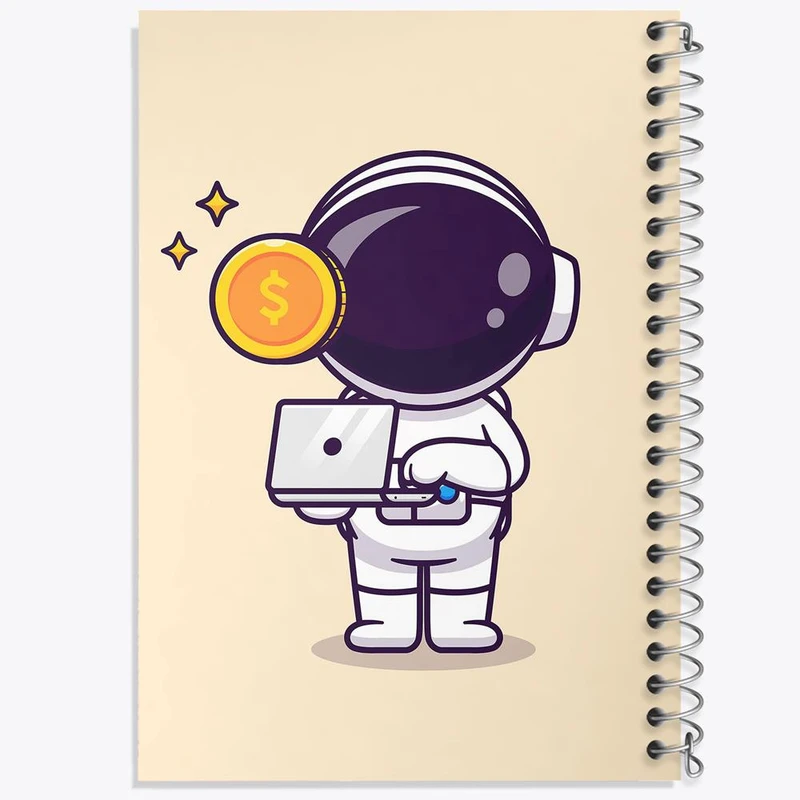 دفتر نقاشی 50 برگ خندالو مدل فضانورد کد 25074