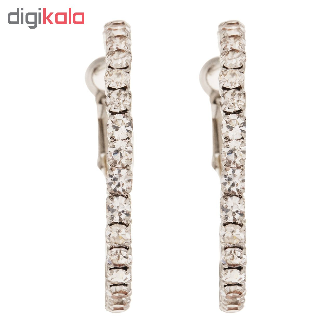 گوشواره نگین دار طرح حلقه ای مدل Ramisa-G1