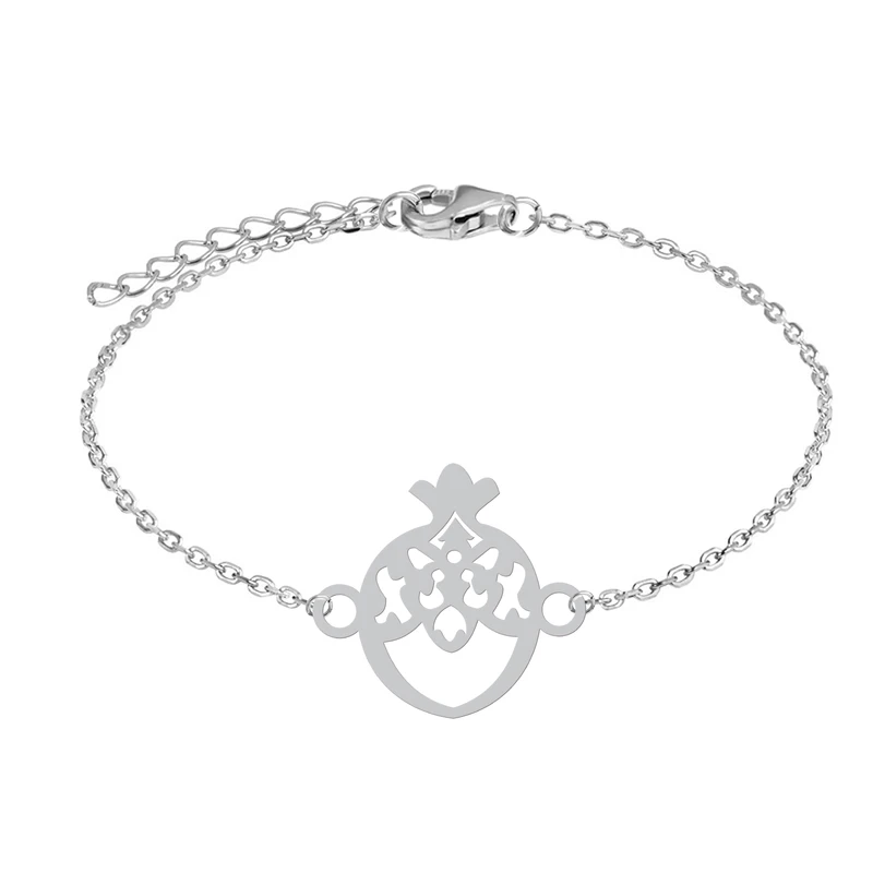 دستبند زنجیری زنانه هایکا طرح انار کد zd.ha 233