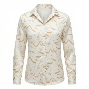 شومیز آستین بلند یقه برگردان زنانه مدل 2923