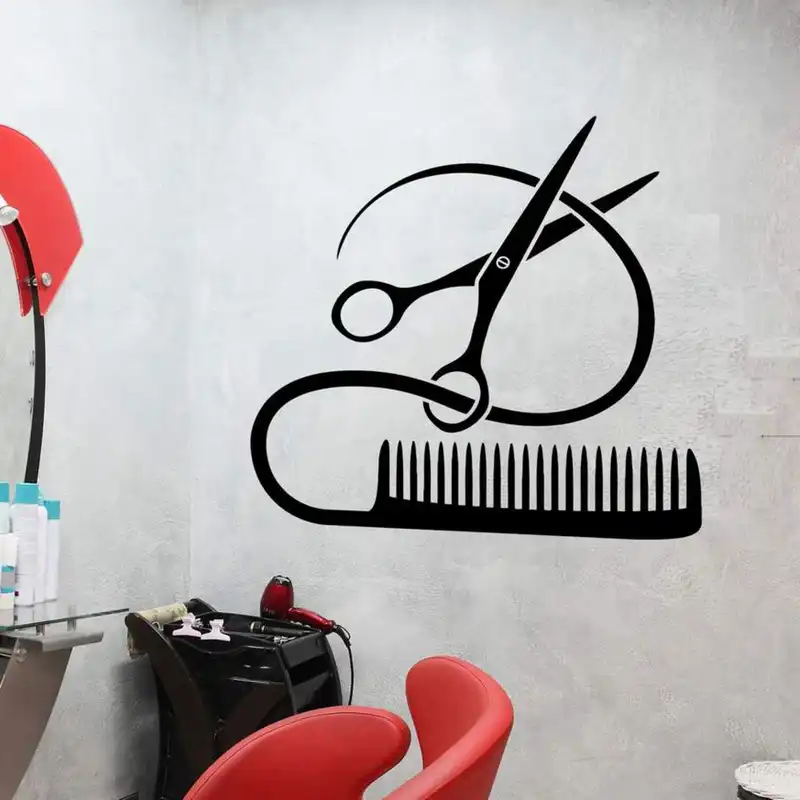 استیکر وی وین آرت طرح آرایشگاه کد S56