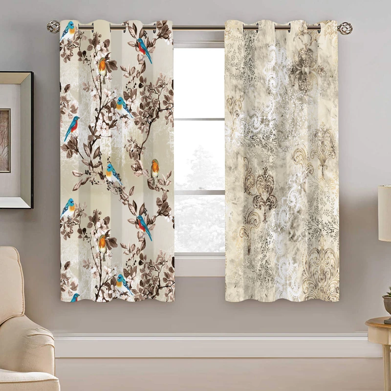 پرده نیروانا طرح سنتی مدل مخمل کد 4416 سایز 140×200 سانتی متر