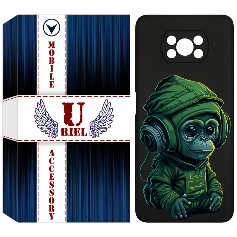 کاور یوریل مدل KSH کد 45 طرح میمون سبز مناسب برای گوشی موبایل شیائومی Poco X3 / Poco X3 Pro