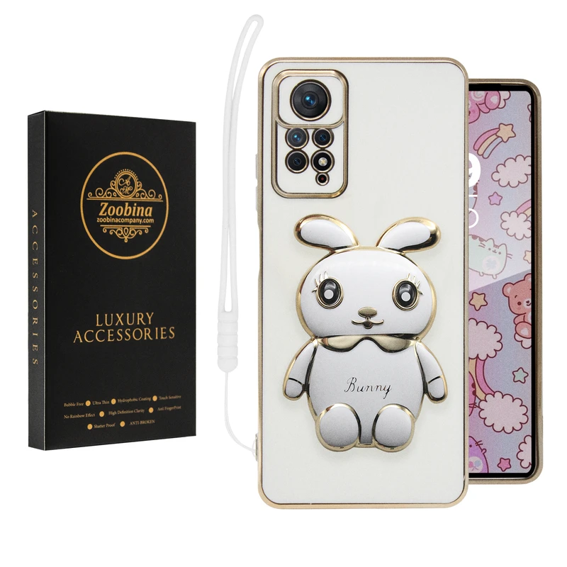 کاور زوبینا مدل Bunny مناسب برای گوشی موبایل شیائومی Redmi Note 11 Pro 4G / 5G به همراه بند آویز