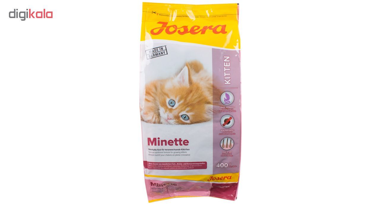 غذای خشک گربه جوسرا مدل MINETTE وزن 400 گرم