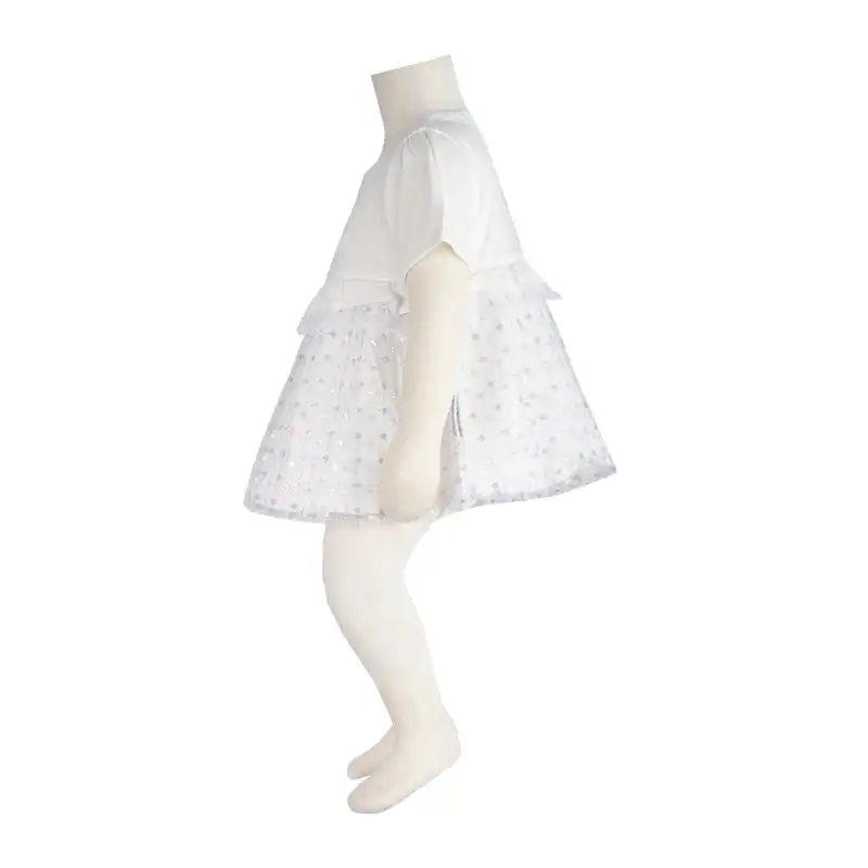 ست پیراهن و شورت نوزادی دخترانه آدمک مدل پروانه کد 127400 رنگ سفید