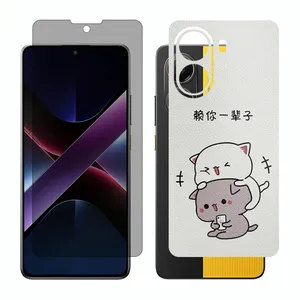 Glass Together model privacy screen protector suitable for Xiaomi Poco X7 Pro mobile phone with back cover sticker