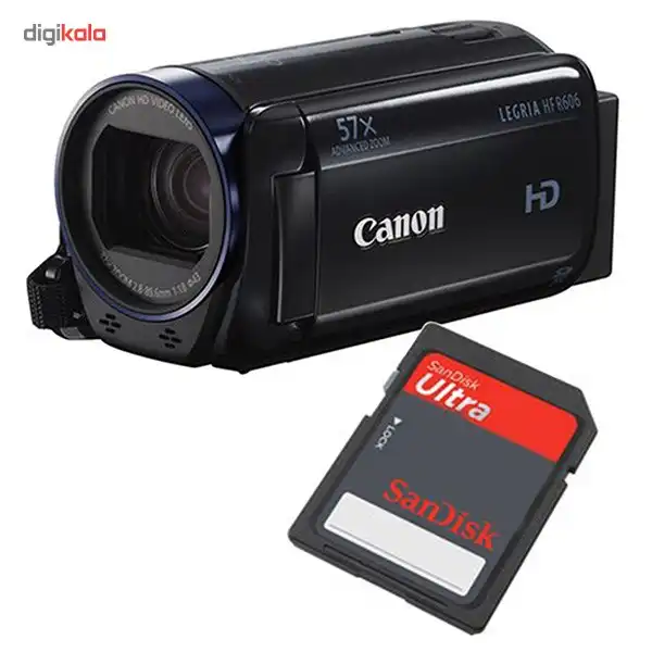 دوربین فیلمبرداری کانن لگریا HF R606 به همراه کارت حافظه 16 گیگابایت
